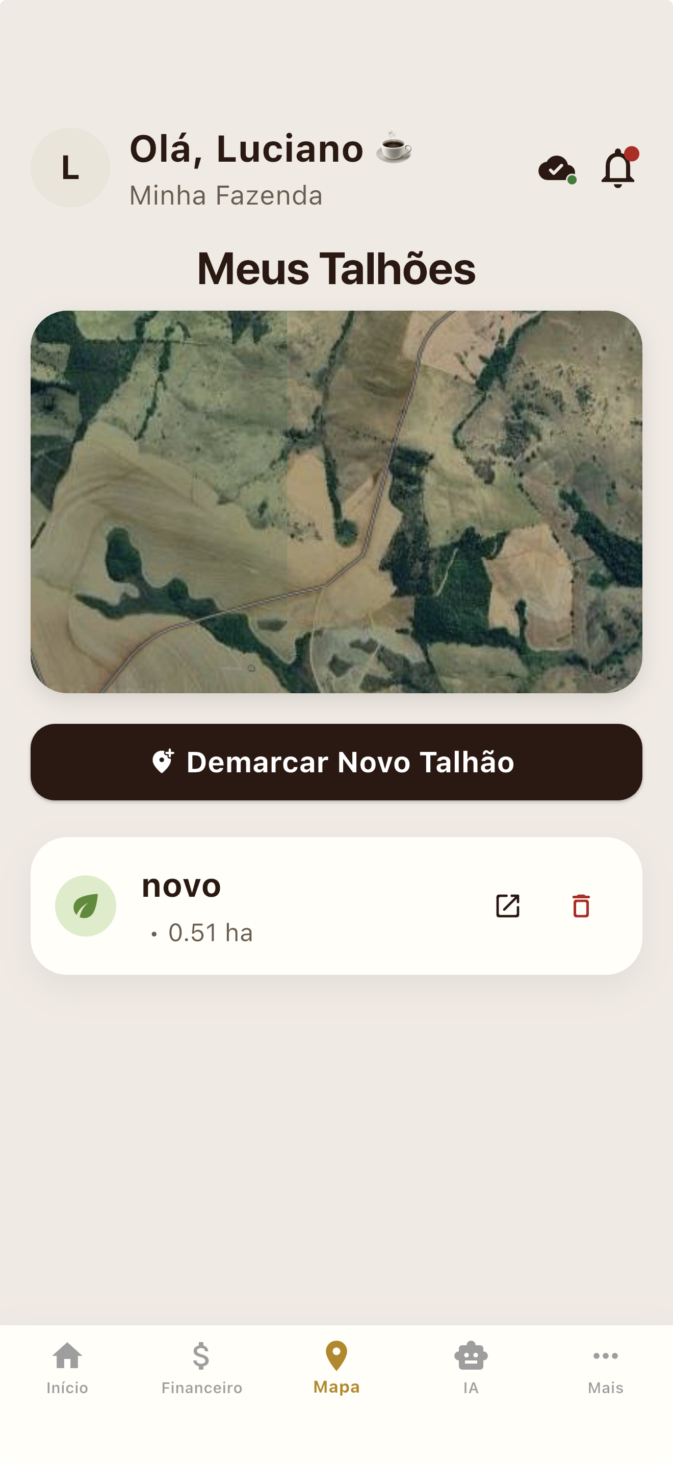 Mapeamento de Talhões